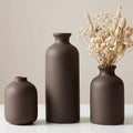 Small Ceramic Vase Set of 3, Modern Boho Farmhouse Flowers Vases | Decorative by Veklray