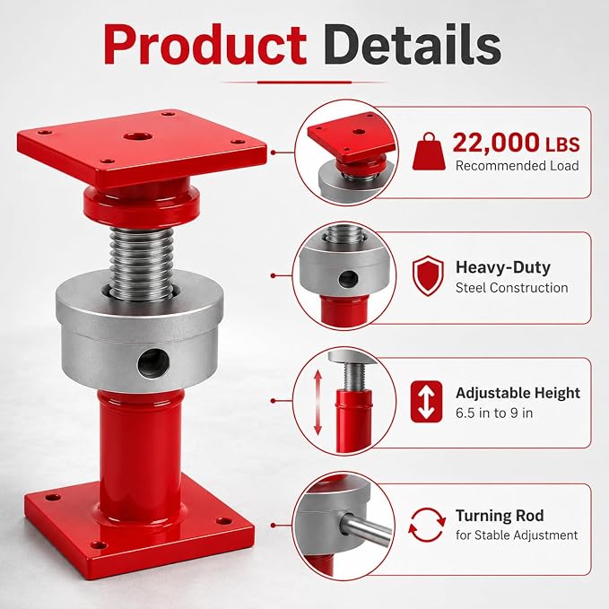 2 Pcs Adjustable Screw Jack Post - Image 4