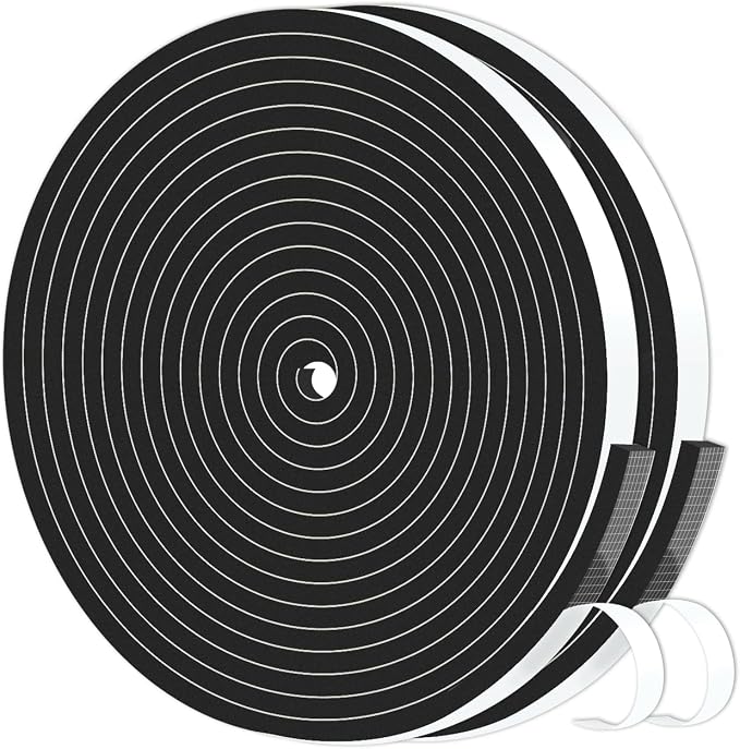 Weather Stripping, High Density CR, 1/4 in x 1/4 in x 33 Ft | Weather Stripping by MIKONIYA