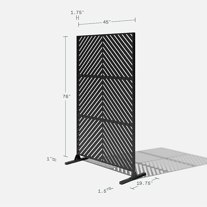 Veradek Block Series Span Planter + Arrow Privacy Screen Set, Balcony or Garden - Image 3