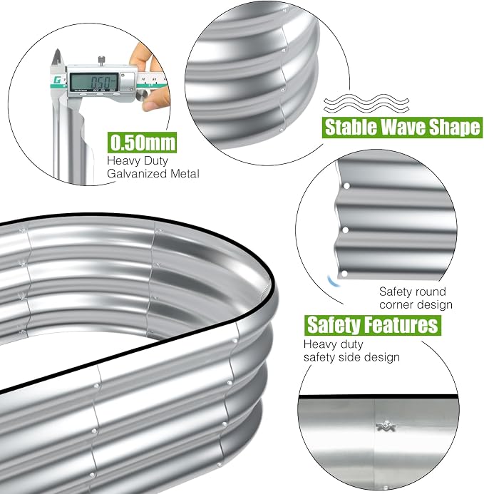 Galvanized Raised Garden Bed Outdoor - Image 3