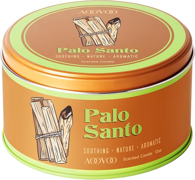 AOOVOO Palo Santo Candle for Meditation & Cleansing - 12oz Scented Candle | 3 - Image 8