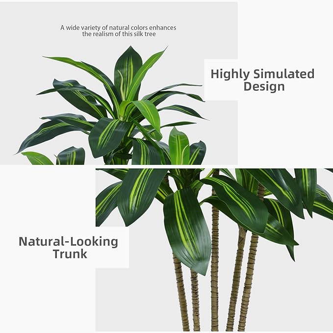 ASTIDY Artificial Plant 5FT Dracaena Fake Tree - Image 7