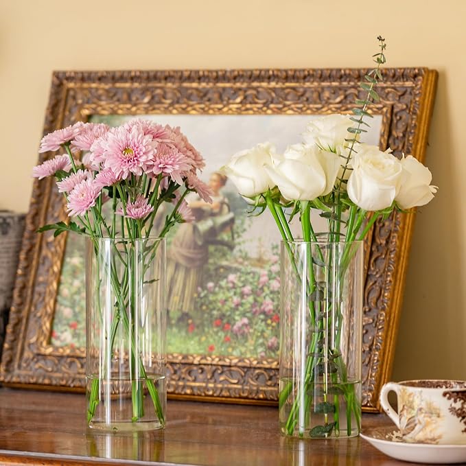 7pcs Glass Cylinder Vases for Centerpieces - Image 5