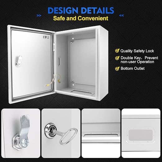 TOCRETOARE Outdoor Electrical Junction Box, Wall Mounted IP66 Waterproof & - Image 4
