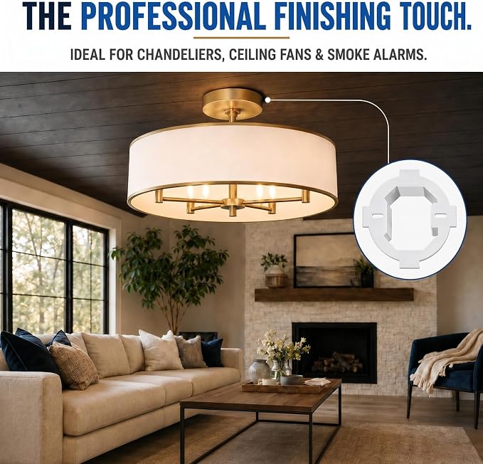 Copkim 8 Pcs Round Electrical Box Extender 4.35 x 1.5 Inches Ceiling Box - Image 6