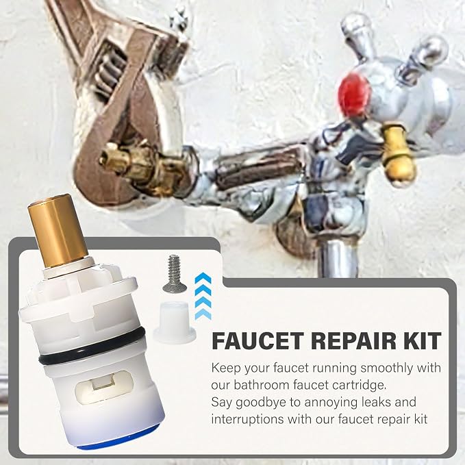 1 Pair Ceramic Stem Disc Faucet Cartridge, - Image 6