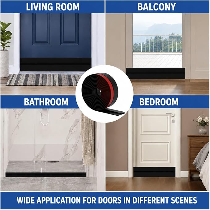 118" Extra Long Door Draft Stopper, Door Seal Strip, Noise & Wind Blocker | - Image 5