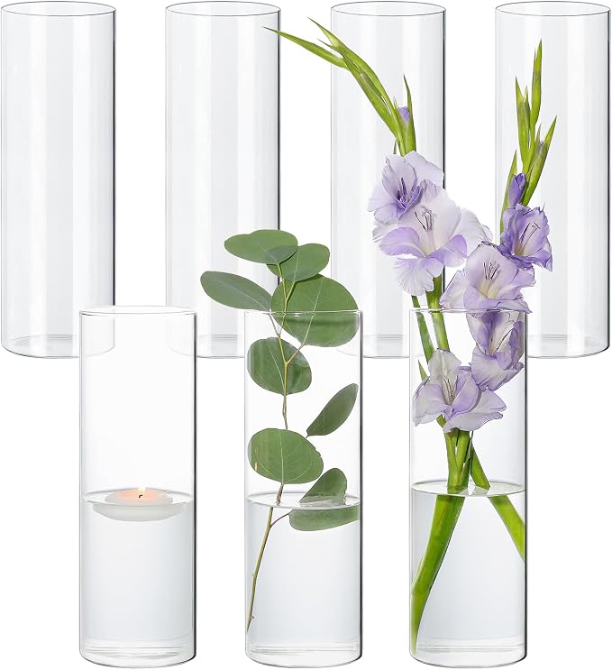 SUPMIND 7Pcs Glass Cylinder Vases by SUPMIND