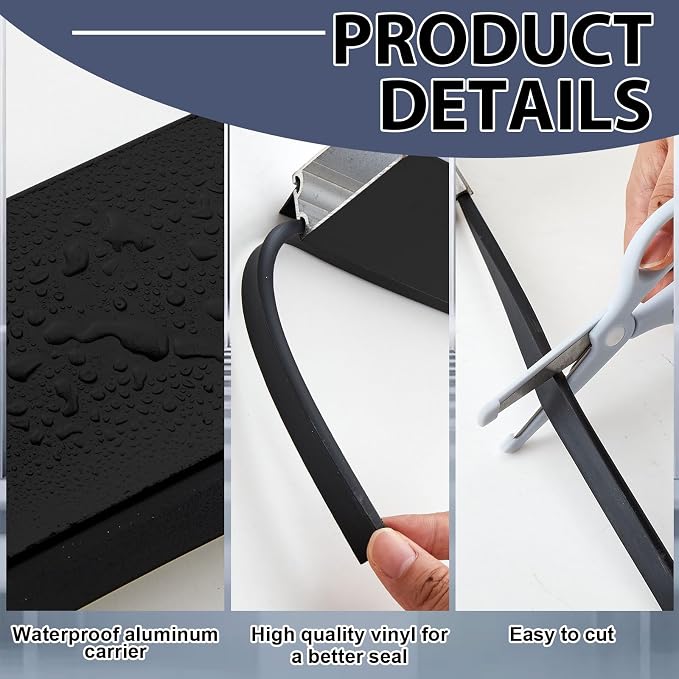 Pushglossy 1 Pack 1" x 32" Storm Door Sweep Replacement Bottom Sweep Aluminum - Image 3
