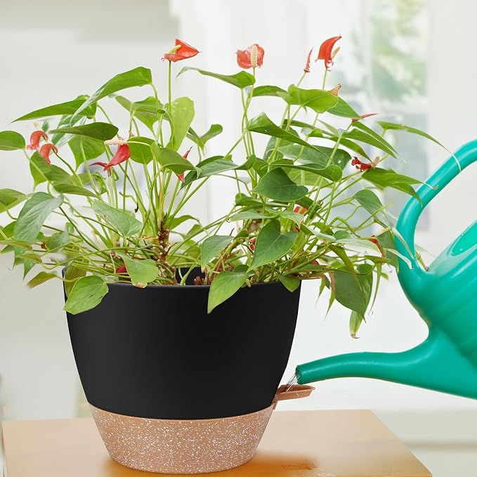 YNNICO 12 inch Large Self Watering Plant Pots, Flower Pots Planters - Image 6