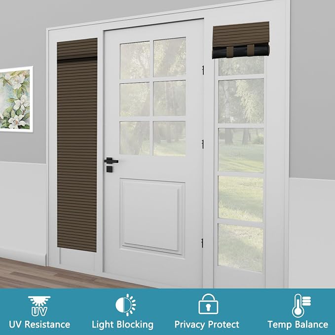 Muamar French Door Curtains Privacy Door Blind, Front Door Window Curtain - Image 7