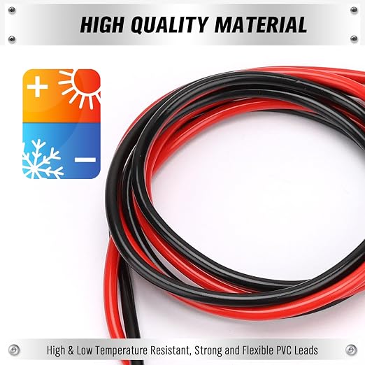 SWANLAKE 2-Piece Dual-Ended Alligator Clip Test Leads, 1000V 15A 3.5ft/1M - Image 4
