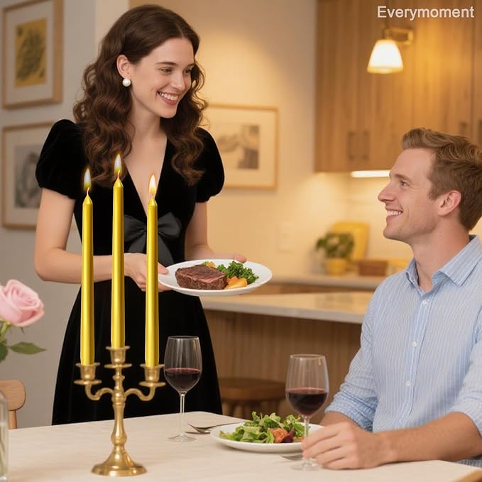 Everymoment Gold Taper Candles - Image 4