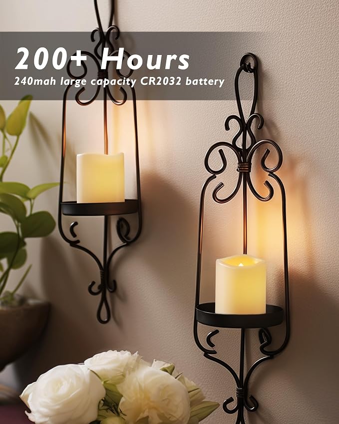 Homemory 24 Pack Ivory Flameless Flickering LED Votive Tealights Candles | - Image 3