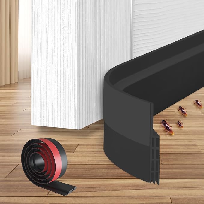 Ohuhu Door Draft Stopper, for interior exterior doors, 3-layer soundproof by Ohuhu