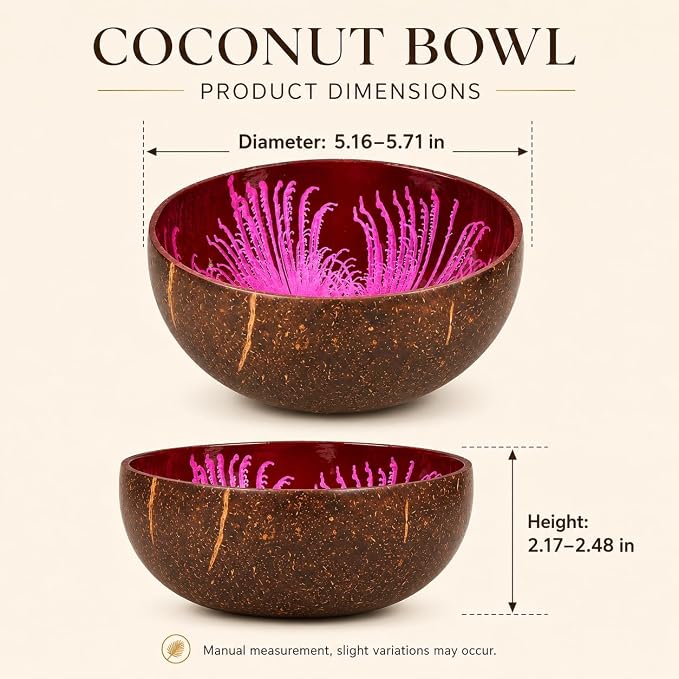 Natural Coconut Bowl Key Decorative - Image 3