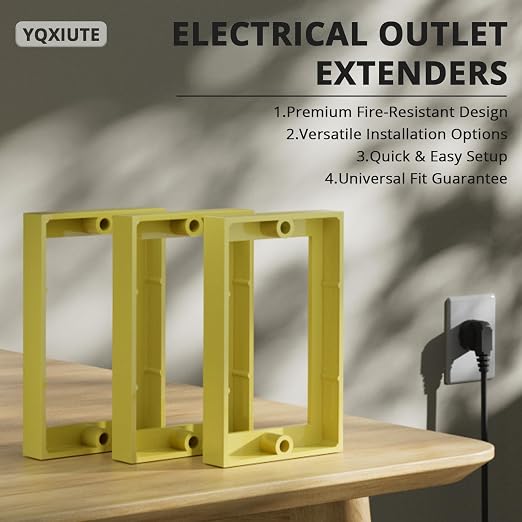 ABS 1/2 Inch Outlet Box Extender, Single Gang, 1 Pack | Single Gang Outlet Box - Image 3