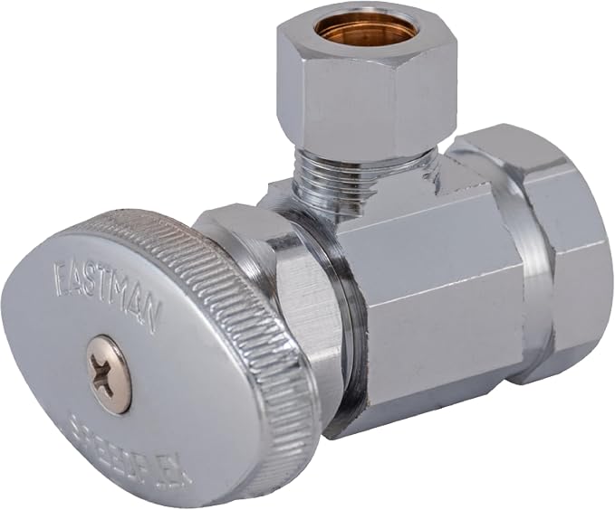 Eastman 3/8 Inch OD Compression x 1/2 Inch FIP Compression Multi-Turn Angle by Eastman