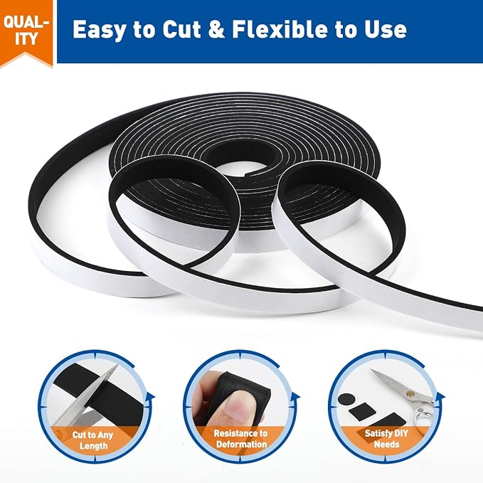 MAGZO Door Weather Stripping, 1/2 Inch W X 1/8 Inch T X 198 Ft Total - Image 4