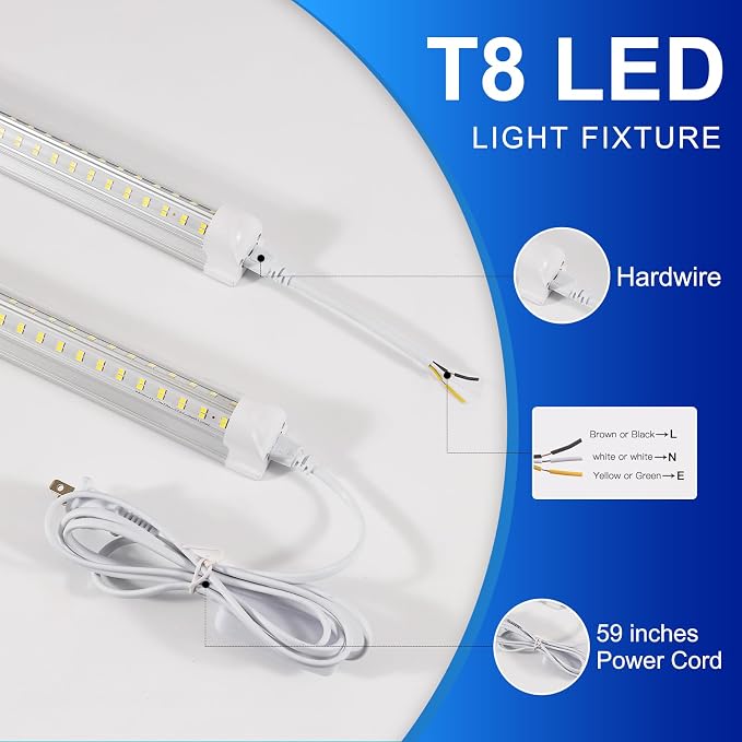 XLNYUUI Led Shop Lights, 4FT LED Light 50W 6500K 7000LM Led Daylight, Garage - Image 3
