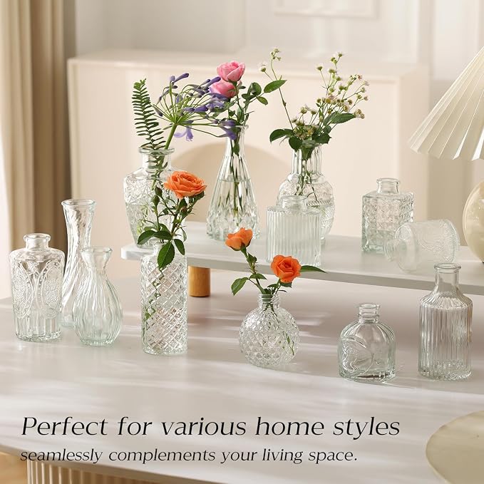 Glass Bud Vase Set of 60 - Image 3