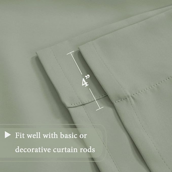 H.VERSAILTEX Solid Blackout Curtain Energy Efficient Tie Up Shades Rod Pocket - Image 8