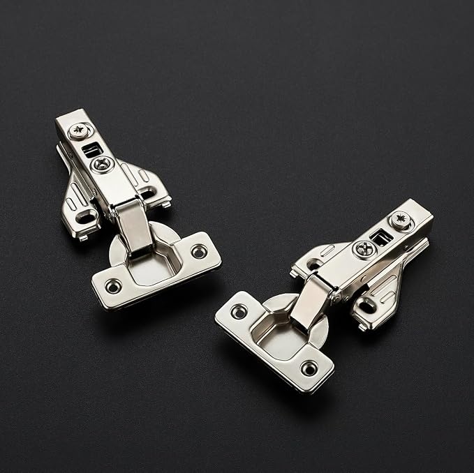 Ravinte Full Overlay Cabinet Door Hinges, 105 Degree, 10 Packs 5 Pair | Satin - Image 2