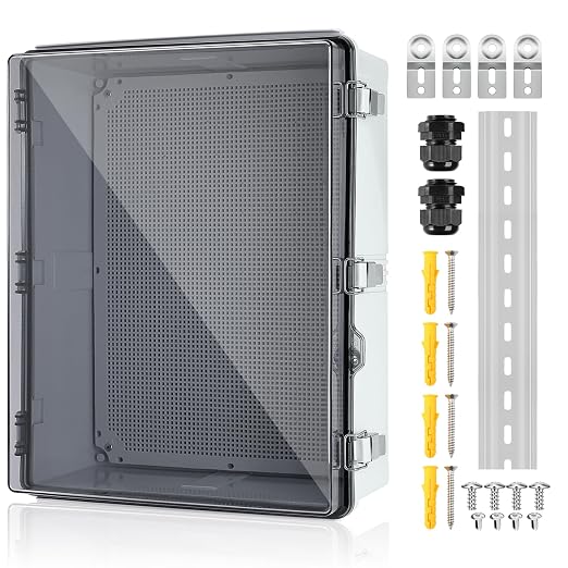 IP67 ABS Outdoor Electrical Box Waterproof 20.1''×16.1''×7.9'' | Weatherproof by JOISYOYA