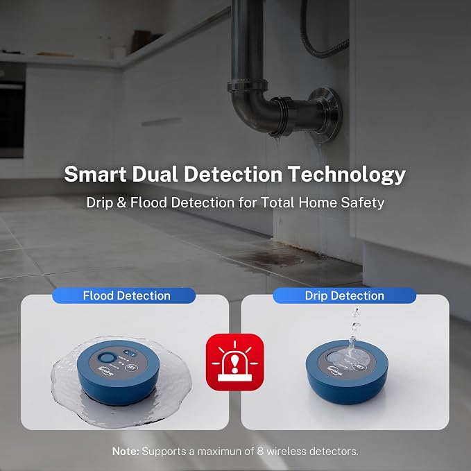 iSpring LS43WL Smart Leak Detector, 1 Wired + 1 Wireless - Image 4
