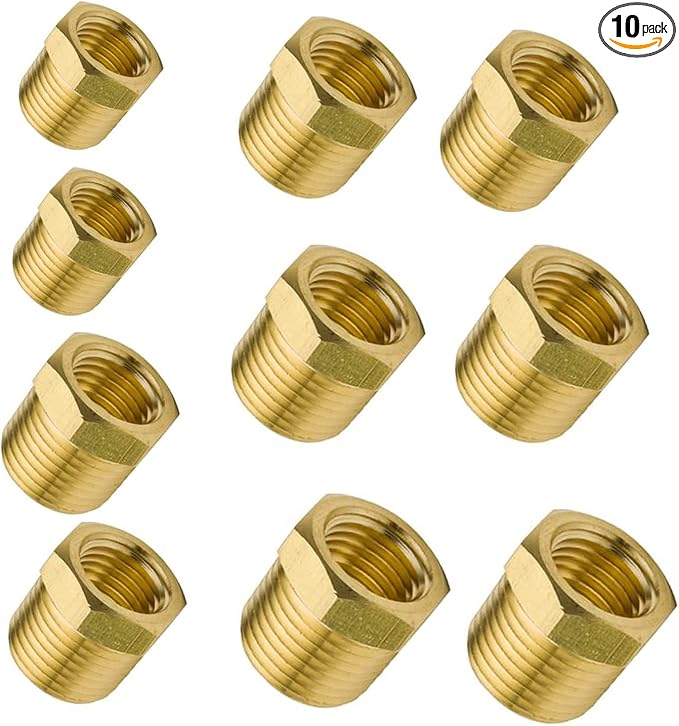 NPT Bushing 1/4" M to 1/8" & 1/2" M to 3/8" Reducing Adapter Hex Head Pipe by Legines