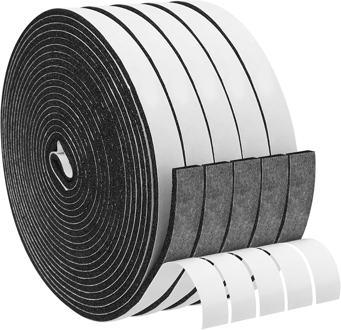 DGSL Foam Weather Stripping, 1/2" x1/8", 164Ft Door Window Seal Tape | Self by DGSL