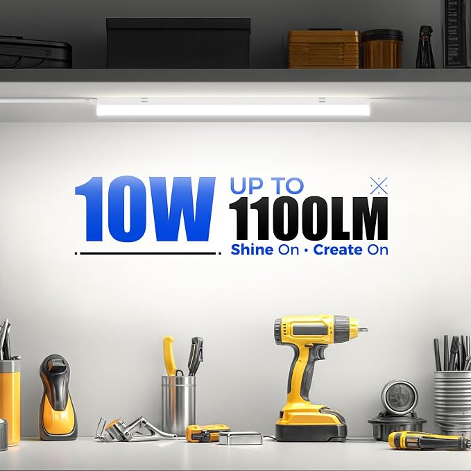 Barrina T5 LED Ceiling Light Fixtures, 6 Packs | Daylight White, Corded Electric - Image 3