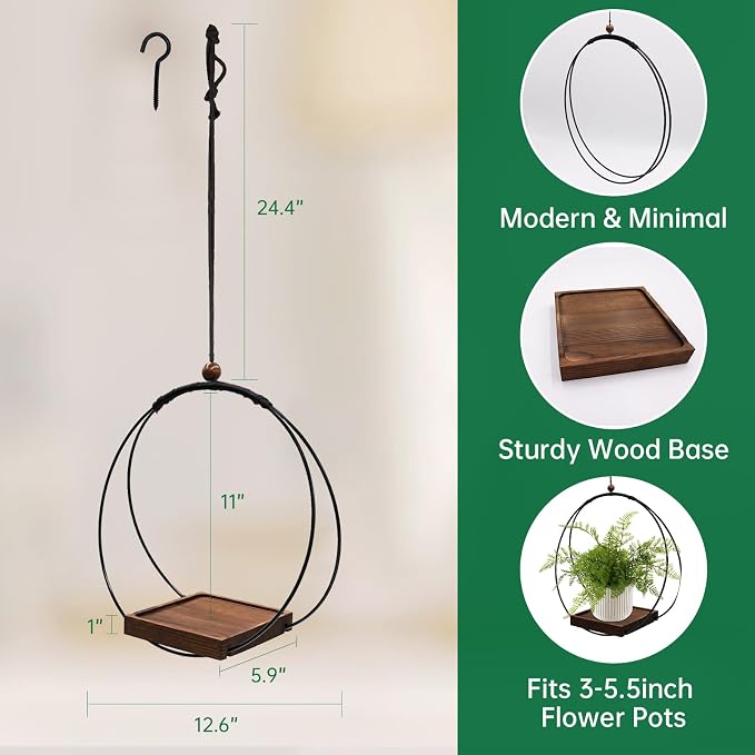 hismocal 4 Pack Hanging Planters - Image 4