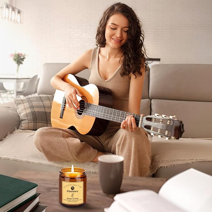 Vanilla Scented Candle Set 2 Pack, Candle - Image 8