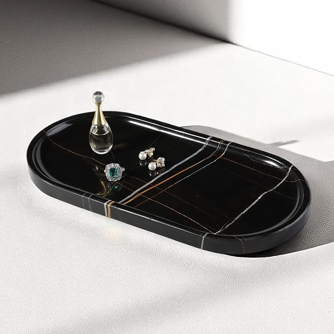 Natural Black Marble Tray, Catchall by Koville