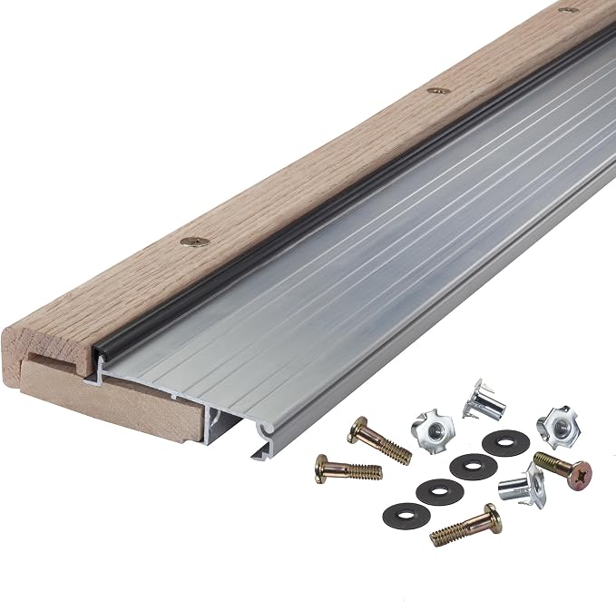 M-D Building Adjustable Aluminum & Hardwood Threshold, 36in | Adjustable Riser - Image 6
