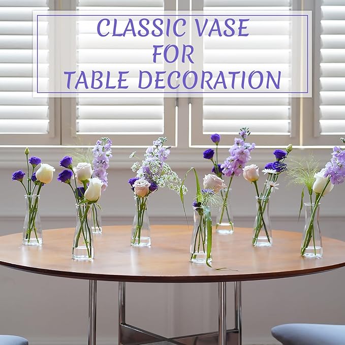 35 PCS Glass Bud Vases for Centerpieces, 5.5" Clear Small Flower Vases | Modern - Image 5