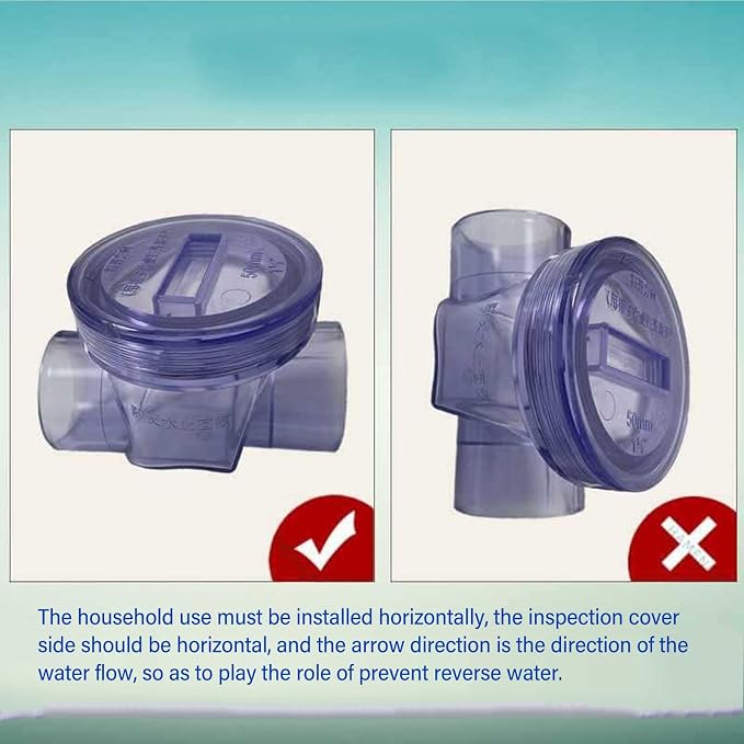 Inline One Way Non Return Valve, 5cm / 2 PVC Inline Check Valve Backwater Non - Image 4
