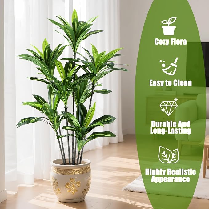 Dracaena Artificial Plant Indoor 5FT - Image 8