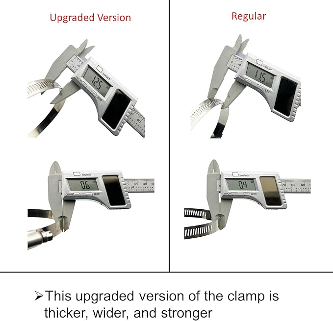 4Pcs 4" Upgraded Version Adjustable 304 Stainless Steel Duct Clamps | Thicken 4 - Image 3