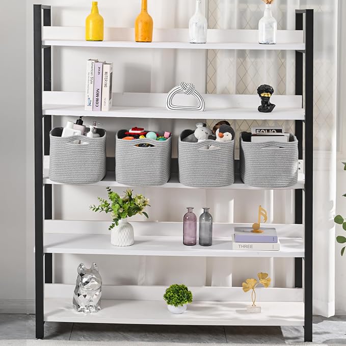 ICERZCZ Storage Baskets for Organizing & Shelves, Woven Cotton Rope - Image 2
