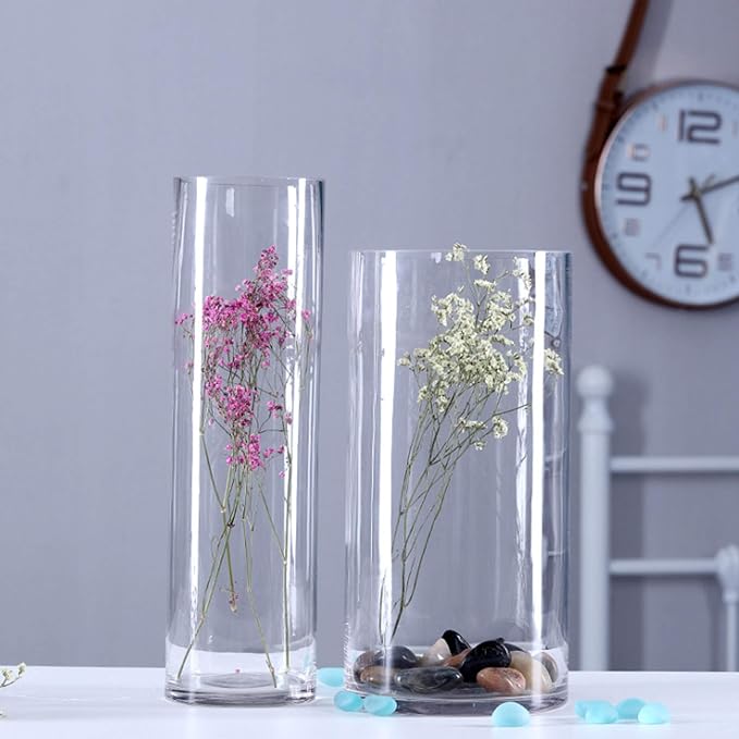 WGV Cylinder Vase, Width 10", Height 16", Floral Container, Planter Terrarium - Image 6