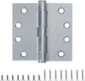 TDCHINGES Heavy Duty Door Hinges Satin Chrome 4.5Inch x 4 1/2"Square 1 Pack | by TDCHINGES