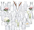 Small Glass Vases for Flowers, Mini Flower Vase Bulk for Rustic Wedding Home by Brajttt