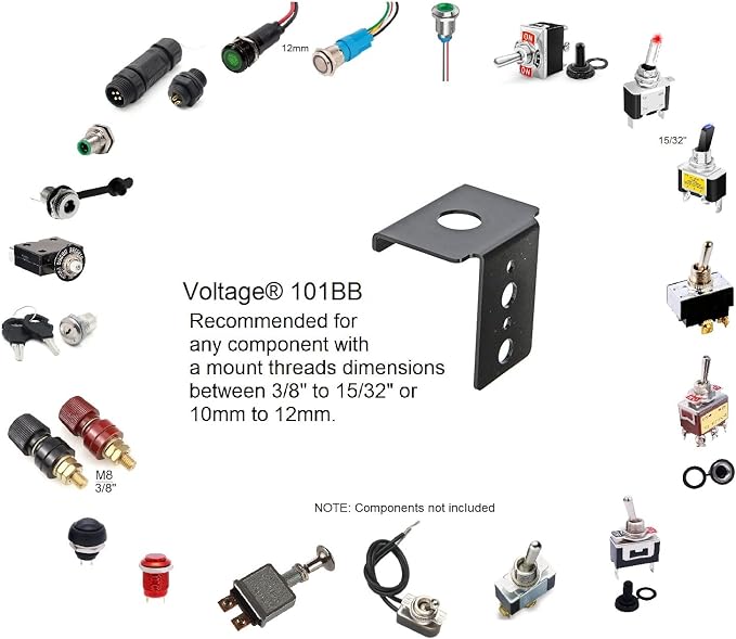Bracket for Panel Mount Electrical Components Like Push Button Circuit Breaker - Image 8