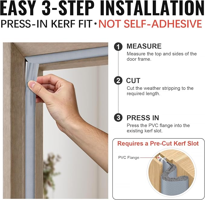 Litaibai 26 ft Kerf Weather Stripping Door Seal - Image 8
