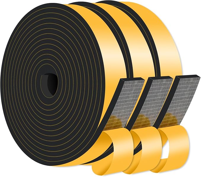 High Density CR Door Seal, for Door and Window, 1 in x 1/4 in x 39Ft | Air by MIKONIYA
