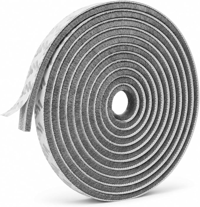 Brush Weather Stripping, Self-Adhesive Pile Door Seal Strip by Bantie