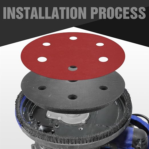 Awutzut 9 Inch 6 Holes Drywall Sander Pad Hook and Loop Backing Pad - Image 3